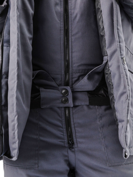 Костюм ВЬЮГА зимний с ПК (т.серый/чёрный)