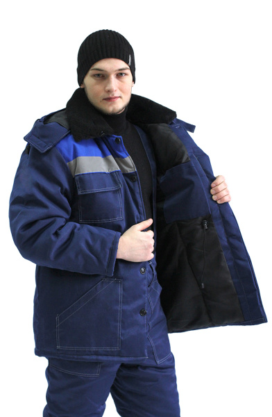 Костюм ЛИГОР-К зимний с БР (т.синий/васильковый)