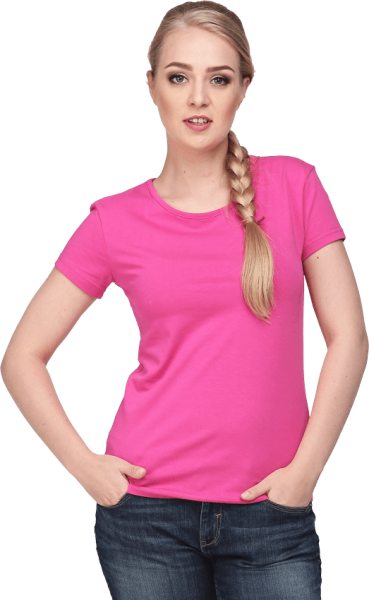 Футболка с лайкрой женская (розовый)