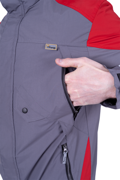 Куртка-штормовка РЕСПЕКТ (синий/красный)