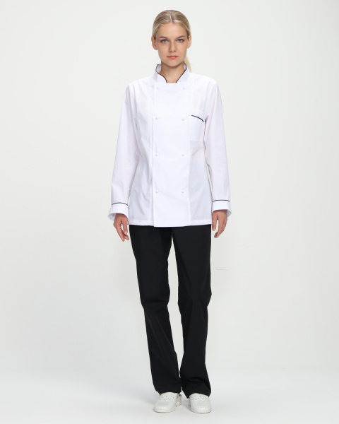 Костюм ГУРМАН женский (белый/черный)