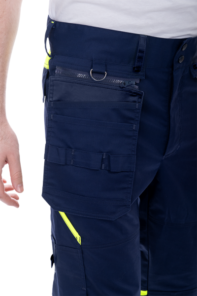 Брюки ACTIVE FLEX / АКТИВ ФЛЕКС (т.синий/флуоресцентный желтый)