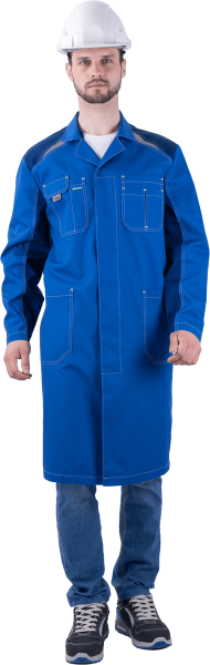 Халат ТУРБО SAFETY (василек/синий)
