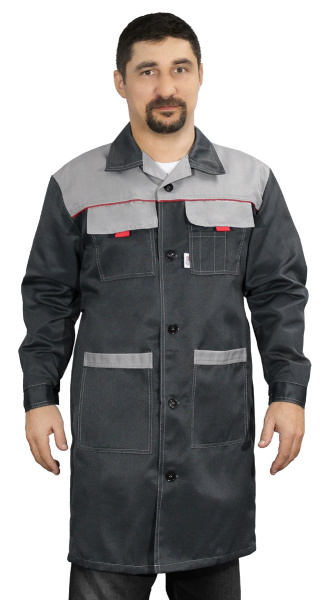 Халат НОВА (т.серый/св.серый)