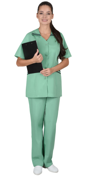 Костюм СИРИУС-ЖЕНЕВА женский (светлая мята/т.зелёный)