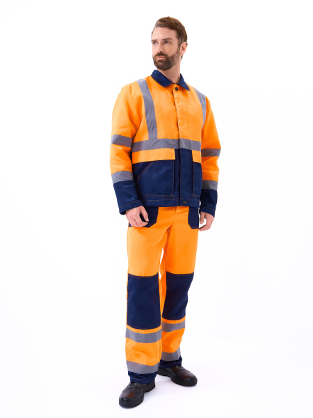 Костюм СКАНДИН с ПК (оранжевый/т.синий)