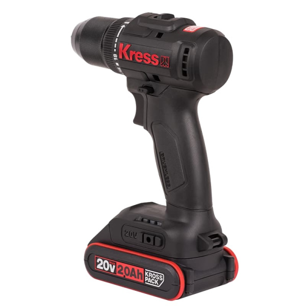 Аккумуляторная дрель-шуруповерт KRESS KU212.1 20В 50Нм 2х2А/ч
