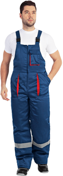 Костюм БАЙКАЛ зимний с ПК (т.синий/красный)