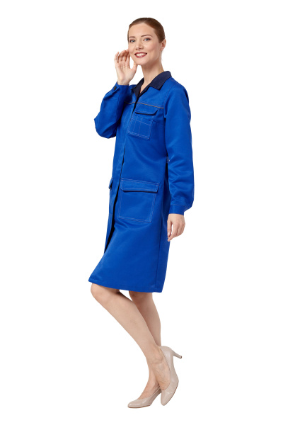 Халат СТРАЙК женский (василек/синий)