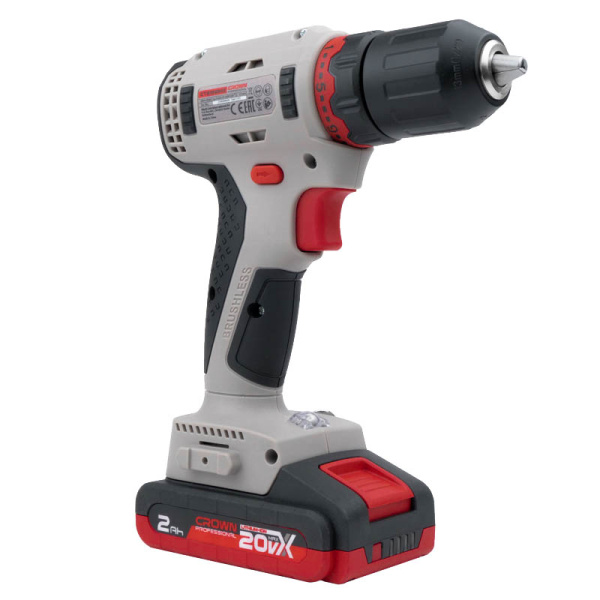 Аккумуляторный шуруповерт CROWN CT21091HX-2 BMC BL 20В 55Нм 2х2А/ч