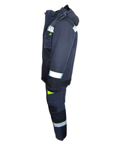 Костюм ОРЕГОН-МЕМБРАНА зимний с БР (т. серый/черный/лимонный)