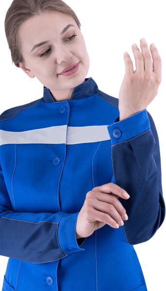 Халат РОУД женский (василек/т.синий)