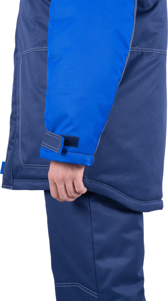 Костюм КМ-10 ЛЮКС зимний 3-4 класс c ПК (василек/т.синий)