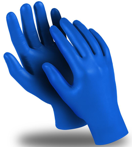 Перчатки ЭКСПЕРТ (DG-024) нитрил 0.13 мм неопудренные текстурированные (синий) ОТГРУЗКА КРАТНО 50 ШТ