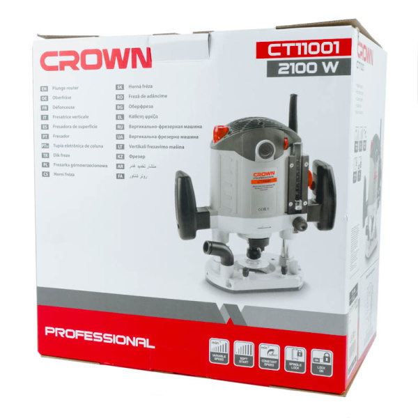 Фрезер CROWN CT11001 2100Вт раб.ход 60мм 23000об/мин