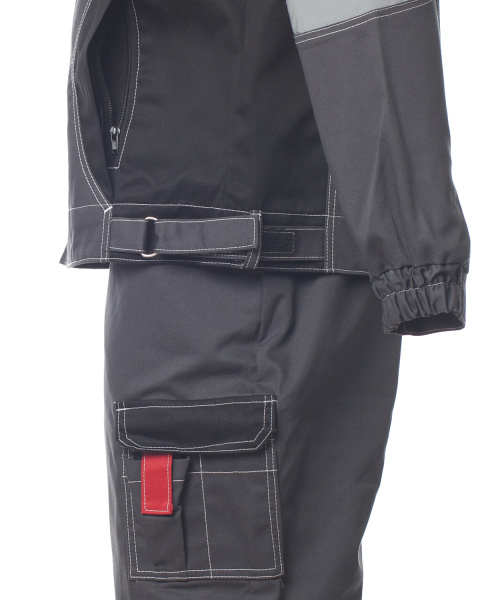 Костюм ФОРМУЛА балтекс 240 с ПК ЭТ (серый/красный/черный)