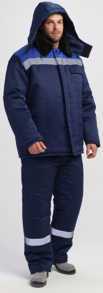 Костюм Т-2 зимний с ПК (т.синий/васильковый)