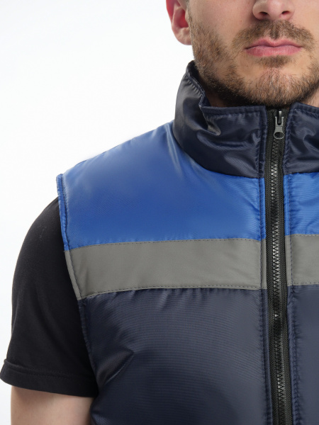 Жилет ЭКСПЕРТНЫЙ зимний с СОП (т.синий/васильковый)