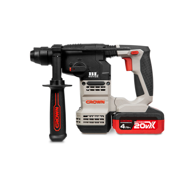 Аккумуляторный перфоратор BL CROWN CT28001HX-4 BMC 20В B3+ SDS-Plus 2х4.0Ач 0-1400об/мин