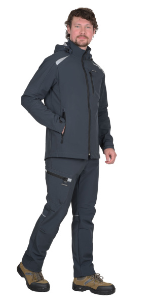 Куртка СИРИУС-СПЕЙС софтшелл (сине-серый)