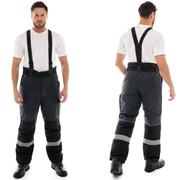 Костюм ЮКОН-МЕМБРАНА зимний с БР (т. серый/черный/красный)