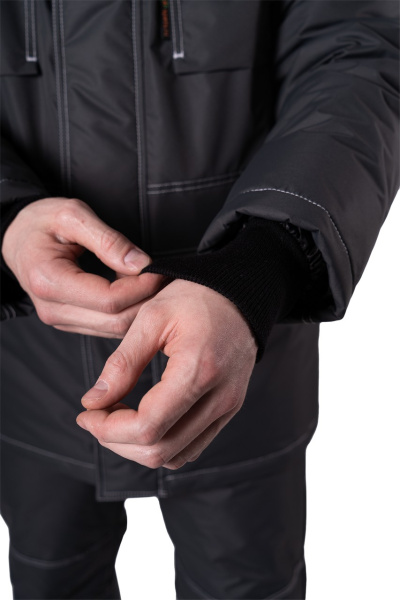 Костюм СТАРАТЕЛЬ ИМПОРТ зимний с БР (серый/красный)