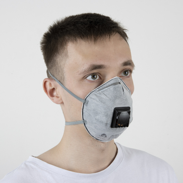 JS-8626 Полумаска Mircon противоаэрозольная с клапаном класс защиты FFP2 NR D ОТГРУЗКА КРАТНО 10 ШТ