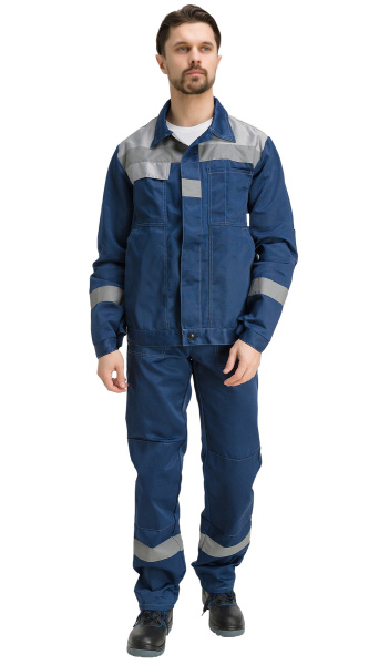 Костюм RONTA KS812 с ПК (т.синий/св.серый)