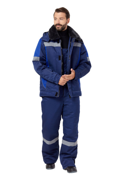 Костюм СТРАЙК зимний с ПК (т.синий/василек)