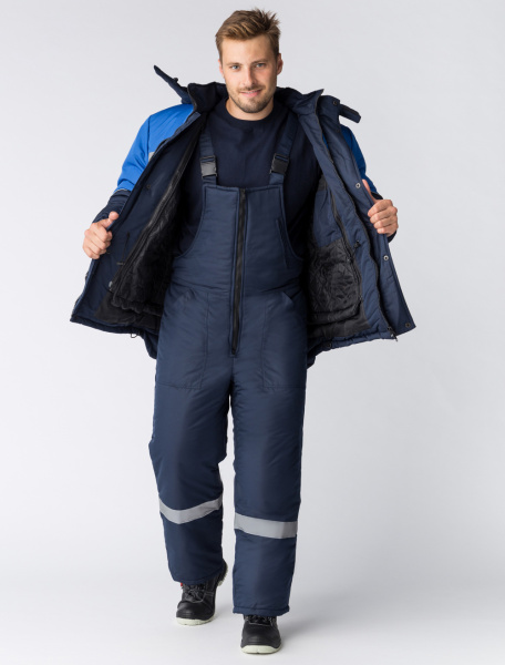 Костюм СИБЕР СОП зимний с ПК (т.синий/васильковый)