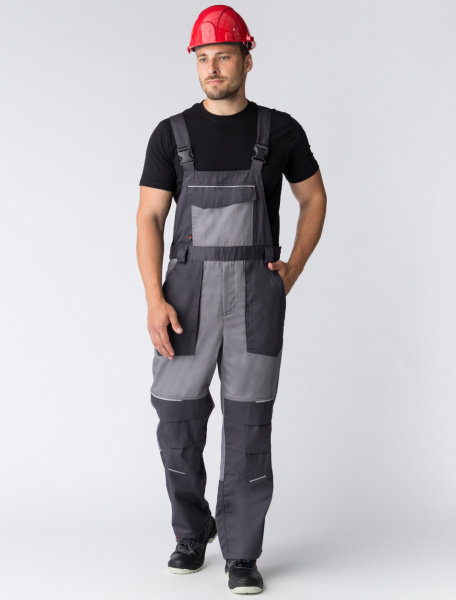 Полукомбинезон ЛИДЕР (т.серый/св.серый)