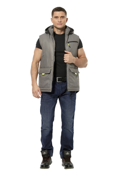 Жилет УНИВЕРСАЛЬНЫЙ зимний (серый/неоновый)