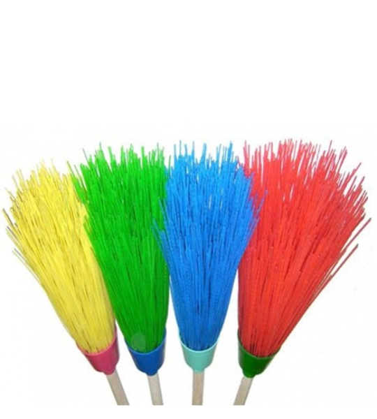 Метла с черенком круглая