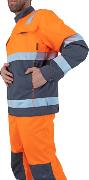 Костюм РЕФЛЕКТ-2 сигнальный с ПК (оранжевый/серый)