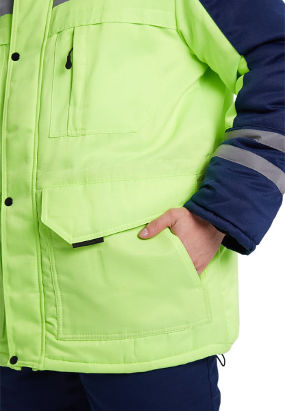 Костюм ЗИМНИК зимний с БР (лимонный/т.синий)