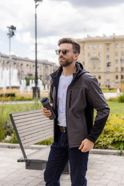 Куртка BRODEKS софтшелл KS 237 (серый меланж)