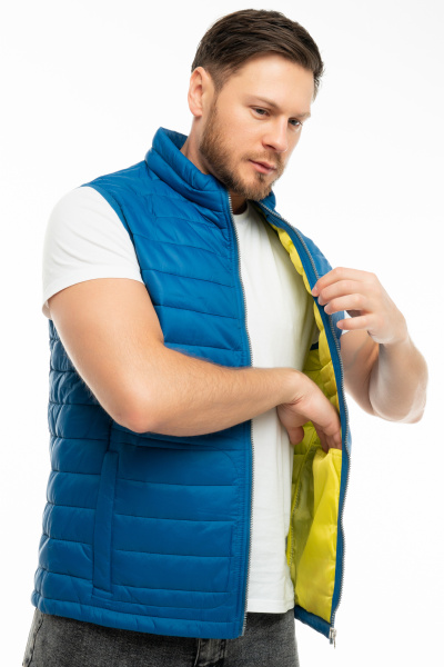 Жилет J-01 зимний (васильковый/лимонный)