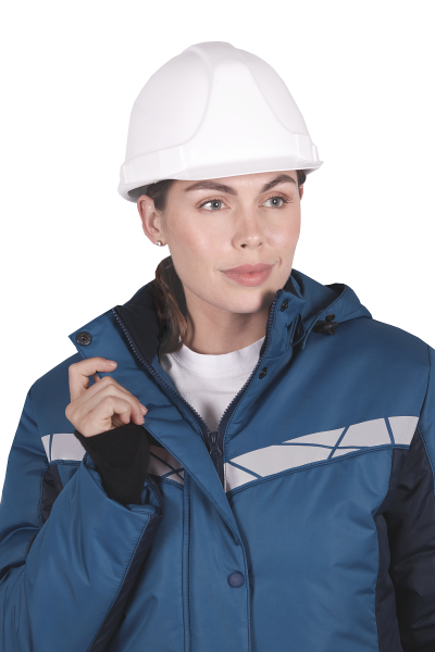 Куртка ВИРАЖ НЕО женская зимняя (морская волна/т.синий)