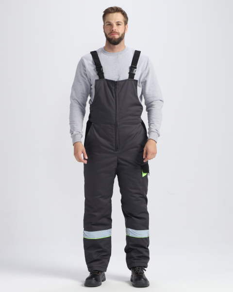 Костюм ХОВАРД зимний с ПК (т.серый/черный/лимонный)