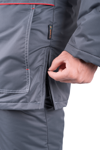 Костюм ЕНИСЕЙ зимний с ПК (серый/красный)