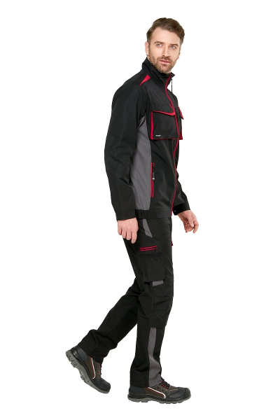 Куртка СТУДИО (черный/серый/красный)