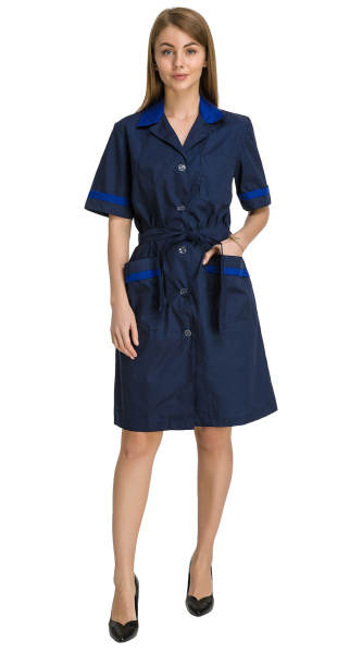 Халат RONTA HL508 женский (т.синий/василек)