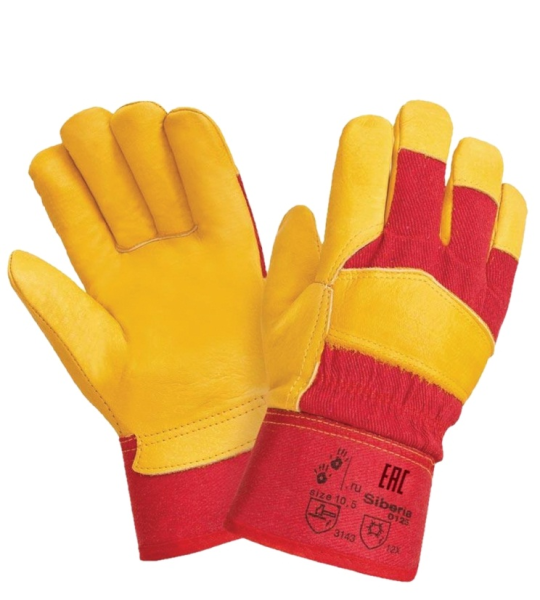 Перчатки SIBERIA 0125 кожаные комбинированные мех