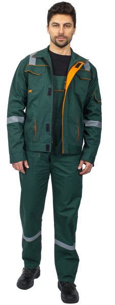 Костюм РЕСПЕКТ с ПК (т.зеленый/оранжевый)