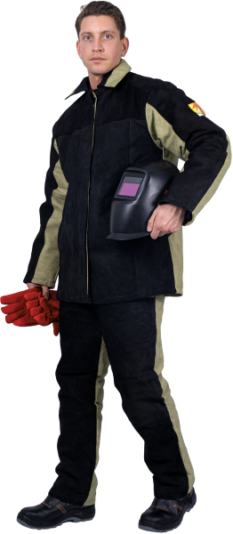 Костюм сварщика комбинированный спилок/брезент утепленный 2.6