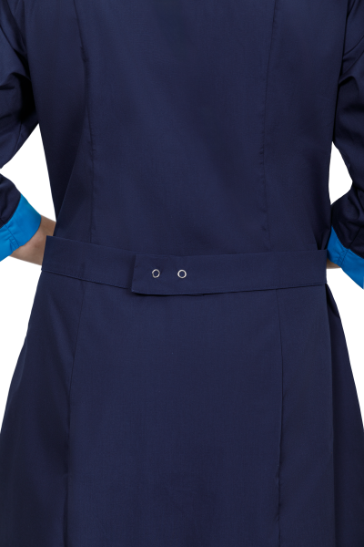 Халат САКУРА женский (т.синий/голубой)