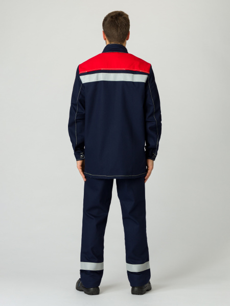 Костюм сварщика РМ 1 кл.защиты (т.синий/красный)