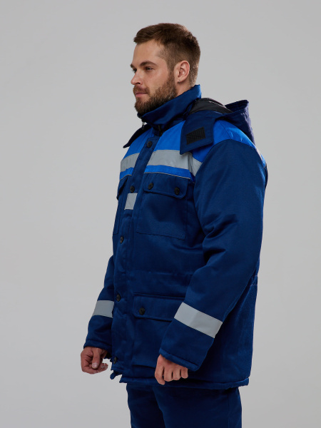 Костюм БУРЯ зимний с ПК (т.синий/васильковый)