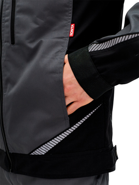 Куртка RONTA KR271 (т.серый/черный)