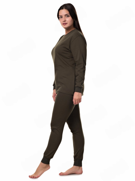 Белье нательное женское зимнее (оливковый)